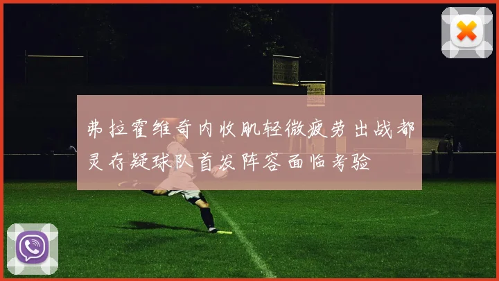 弗拉霍维奇内收肌轻微疲劳出战都灵存疑球队首发阵容面临考验